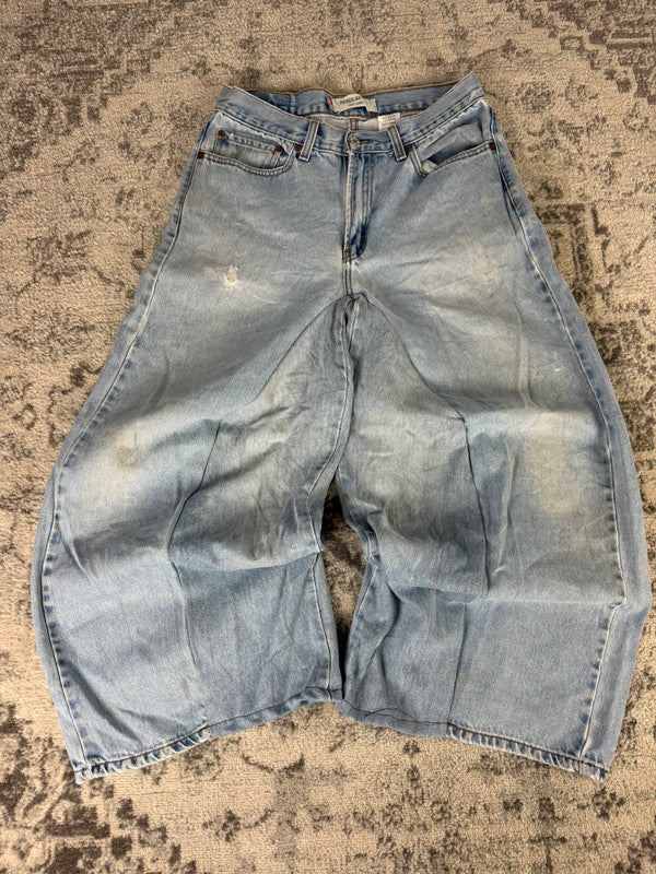Pantalon baggy jean large skater Japanese balloon streetwear JNCO y2k vintage hip-hop 32US n•87