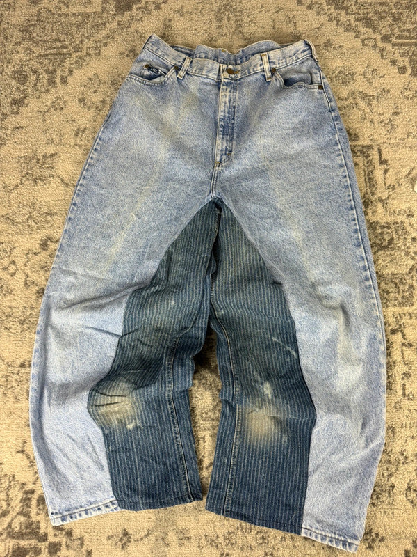Pantalon baggy jean large skater Japanese balloon streetwear JNCO y2k vintage hip-hop M n•88