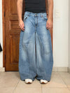 Pantalon baggy jean large skater Japanese balloon streetwear JNCO y2k vintage hip-hop 33US n•89