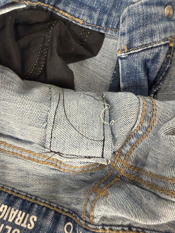 Pantalon baggy jean large skater Japanese balloon streetwear JNCO y2k vintage hip-hop 33US n•89