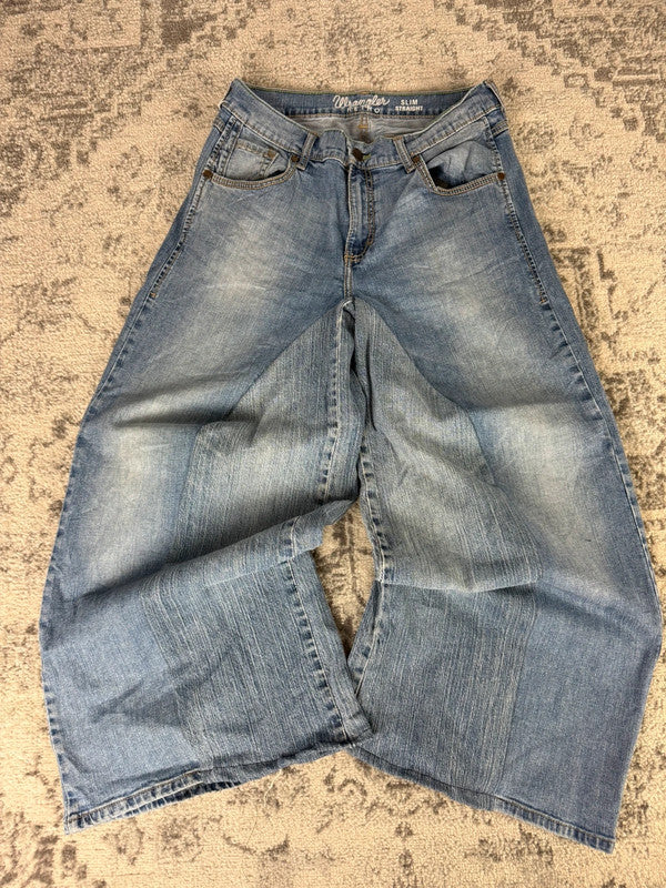 Pantalon baggy jean large skater Japanese balloon streetwear JNCO y2k vintage hip-hop 33US n•89