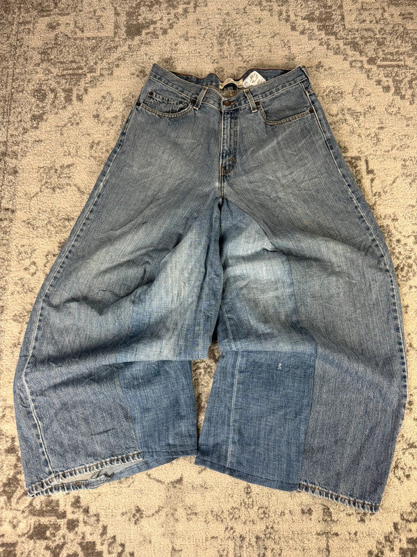 Pantalon baggy jean large skater Japanese balloon streetwear JNCO y2k vintage hip-hop 34US n•90