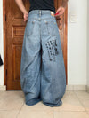 Pantalon baggy jean large skater Japanese balloon streetwear JNCO y2k vintage hip-hop 34US n•90