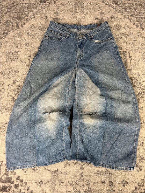 Pantalon baggy jean large skater Japanese balloon streetwear JNCO y2k vintage hip-hop S n•91
