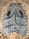 Pantalon baggy jean large skater Japanese balloon streetwear JNCO y2k vintage hip-hop 34US n•92