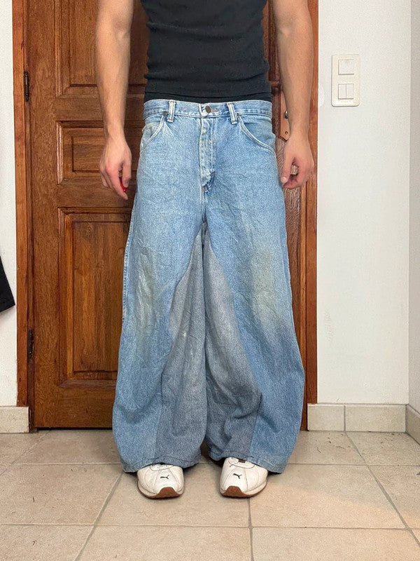 Pantalon baggy jean large skater Japanese balloon streetwear JNCO y2k vintage hip-hop S n•93
