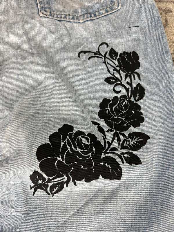 Pantalon baggy jean large skater Japanese balloon streetwear JNCO y2k vintage hip-hop 36US n•95