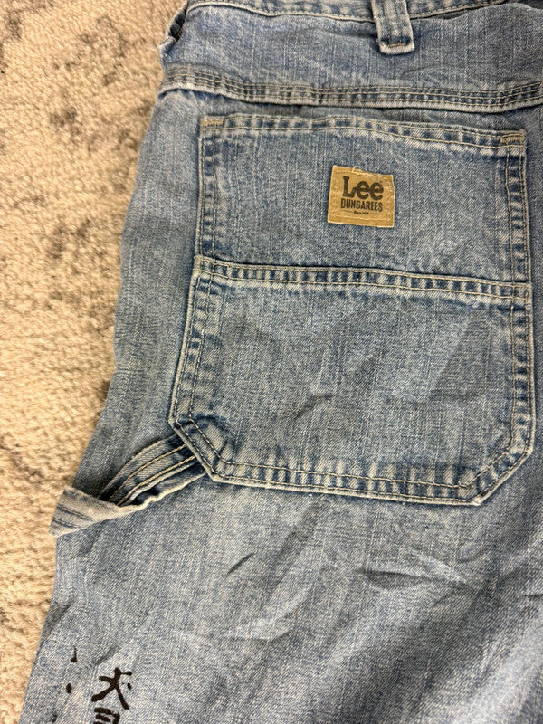 Pantalon baggy jean large skater Japanese balloon streetwear JNCO y2k vintage hip-hop 38US n•96