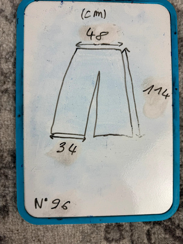 Pantalon baggy jean large skater Japanese balloon streetwear JNCO y2k vintage hip-hop 38US n•96