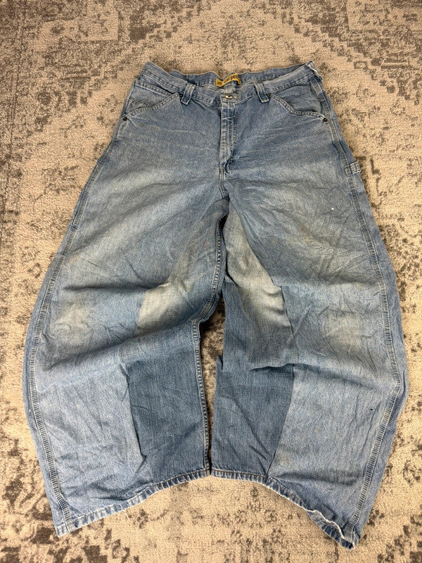 Pantalon baggy jean large skater Japanese balloon streetwear JNCO y2k vintage hip-hop 38US n•96