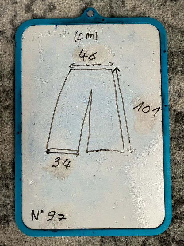 Pantalon baggy jean large skater Japanese balloon streetwear JNCO y2k vintage hip-hop XL n•97