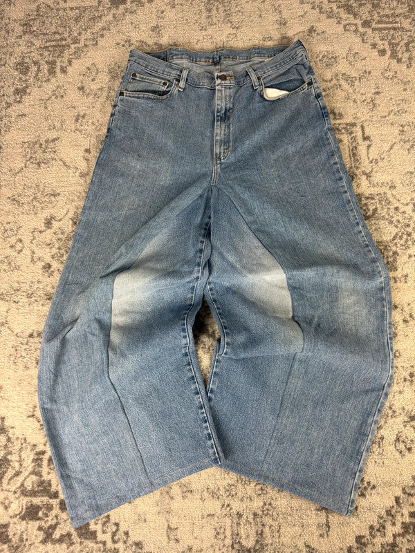 Pantalon baggy jean large skater Japanese balloon streetwear JNCO y2k vintage hip-hop 36US n•98