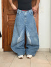 Pantalon baggy jean large skater Japanese balloon streetwear JNCO y2k vintage hip-hop 36US n•98