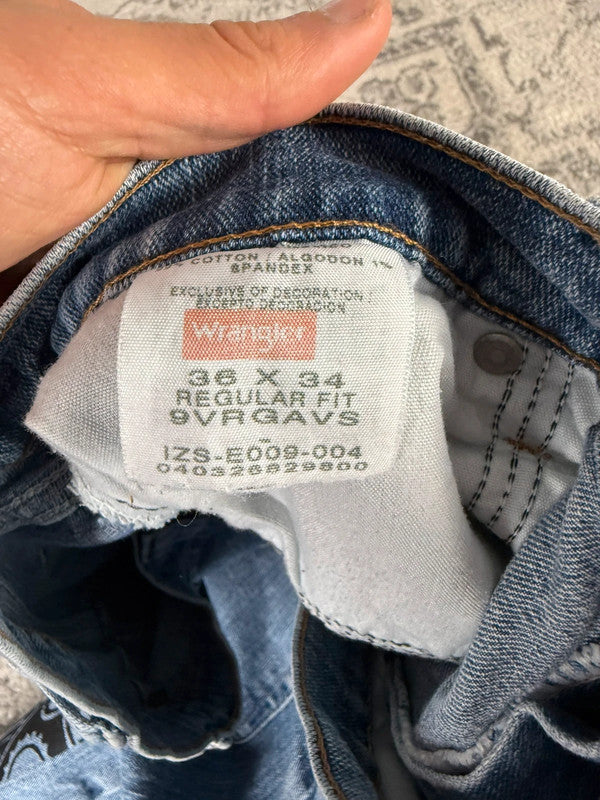 Pantalon baggy jean large skater Japanese balloon streetwear JNCO y2k vintage hip-hop 36US n•98