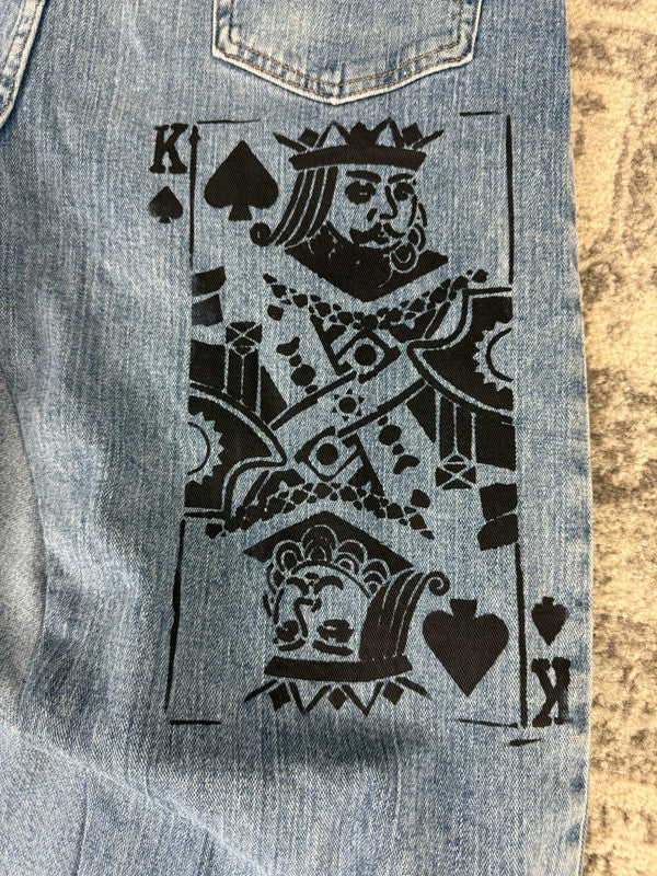 Pantalon baggy jean large skater Japanese balloon streetwear JNCO y2k vintage hip-hop 36US n•98