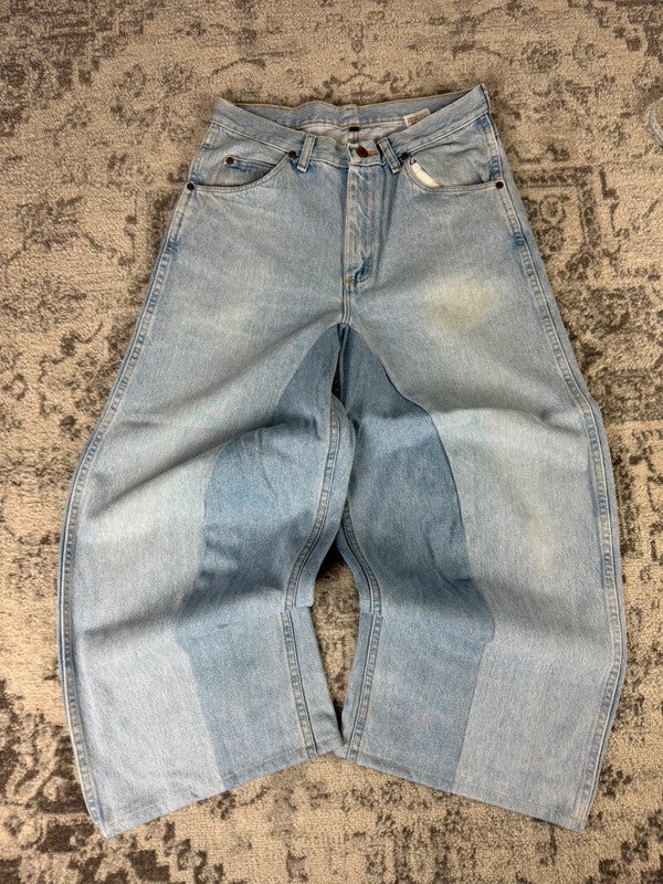 Pantalon baggy jean large skater Japanese balloon streetwear JNCO y2k vintage hip-hop 31US n•99