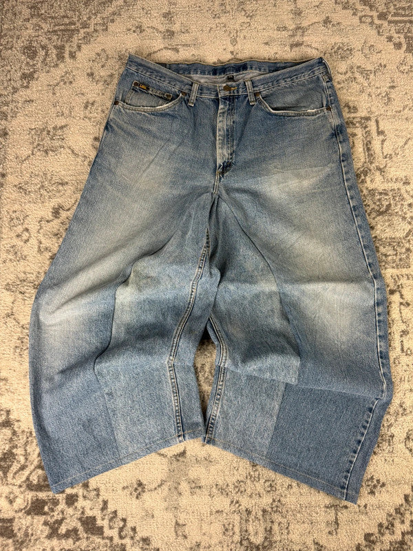 Pantalon baggy jean large skater Japanese balloon streetwear JNCO y2k vintage hip-hop XL n•100