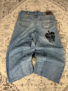Pantalon baggy jean large skater Japanese balloon streetwear JNCO y2k vintage hip-hop XL n•100