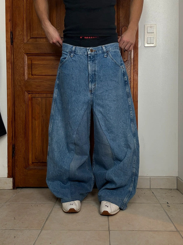 Pantalon baggy jean large skater Japanese balloon streetwear JNCO y2k vintage hip-hop 36US n•101