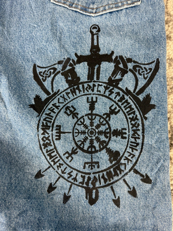 Pantalon baggy jean large skater Japanese balloon streetwear JNCO y2k vintage hip-hop 36US n•101