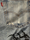 Pantalon baggy jean large skater Japanese balloon streetwear JNCO y2k vintage hip-hop 33US n•103