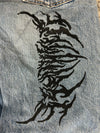 Pantalon baggy jean large skater Japanese balloon streetwear JNCO y2k vintage hip-hop 33US n•103