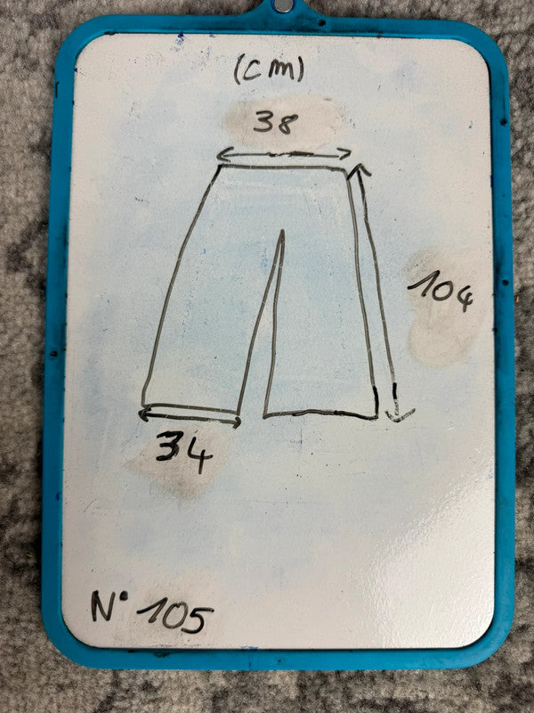 Pantalon baggy jean large skater Japanese balloon streetwear JNCO y2k vintage hip-hop 32US n•105