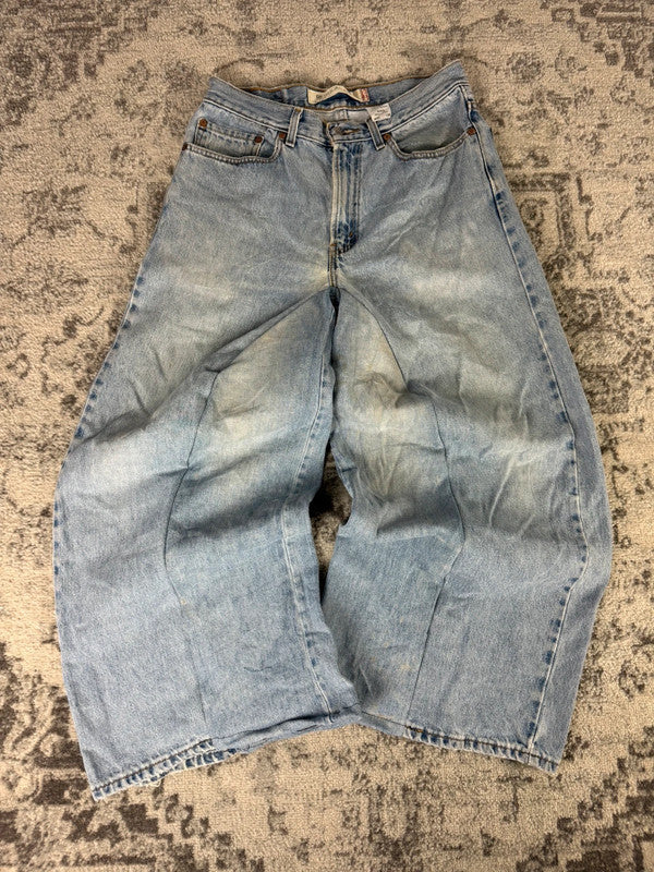 Pantalon baggy jean large skater Japanese balloon streetwear JNCO y2k vintage hip-hop 32US n•105