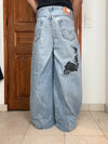 Pantalon baggy jean large skater Japanese balloon streetwear JNCO y2k vintage hip-hop 32US n•105