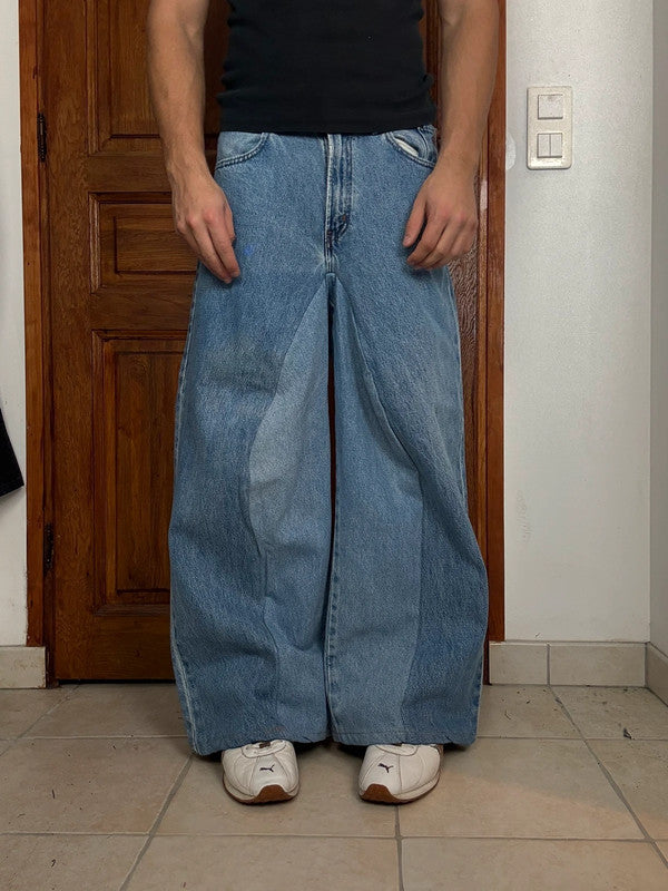 Pantalon baggy jean large skater Japanese balloon streetwear JNCO y2k vintage hip-hop S n•106