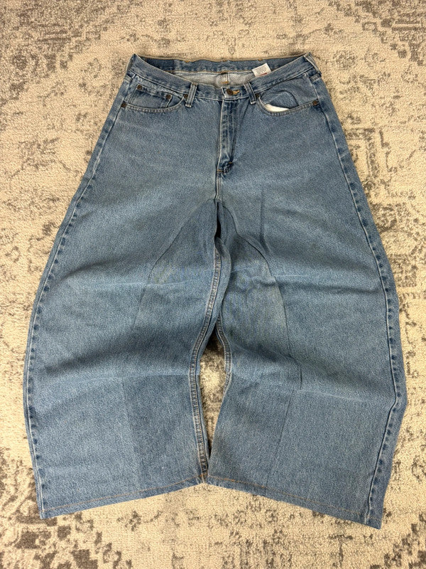 Pantalon baggy jean large skater Japanese balloon streetwear JNCO y2k vintage hip-hop 34US n•107