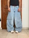 Pantalon baggy jean large skater Japanese balloon streetwear JNCO y2k vintage hip-hop 34US n•108