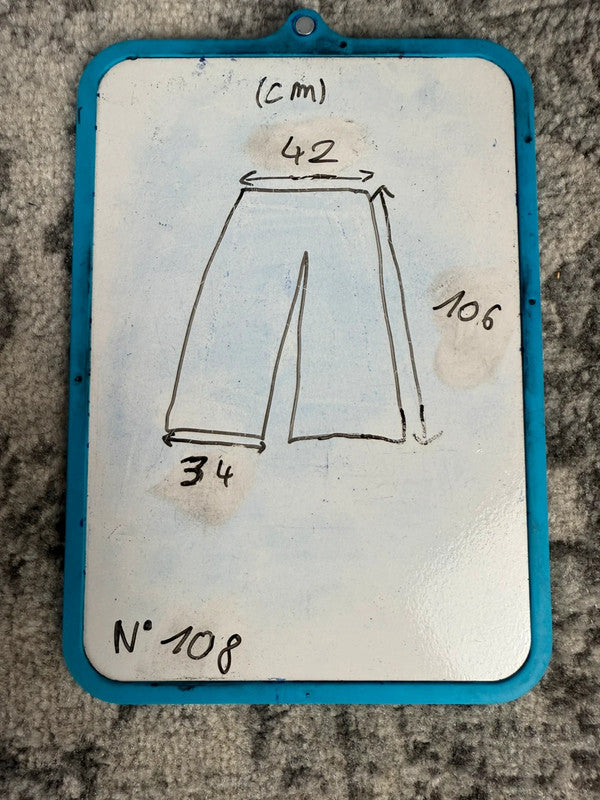 Pantalon baggy jean large skater Japanese balloon streetwear JNCO y2k vintage hip-hop 34US n•108