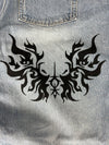 Pantalon baggy jean large skater Japanese balloon streetwear JNCO y2k vintage hip-hop M n•109
