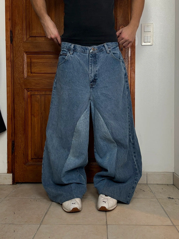 Pantalon baggy jean large skater Japanese balloon streetwear JNCO y2k vintage hip-hop 36US n•112