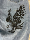 Pantalon baggy jean large skater Japanese balloon streetwear JNCO y2k vintage hip-hop 36US n•112