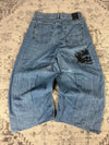 Pantalon baggy jean large skater Japanese balloon streetwear JNCO y2k vintage hip-hop 32US n•115