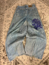 Pantalon baggy jean large skater Japanese balloon streetwear JNCO y2k vintage hip-hop 32US n•122