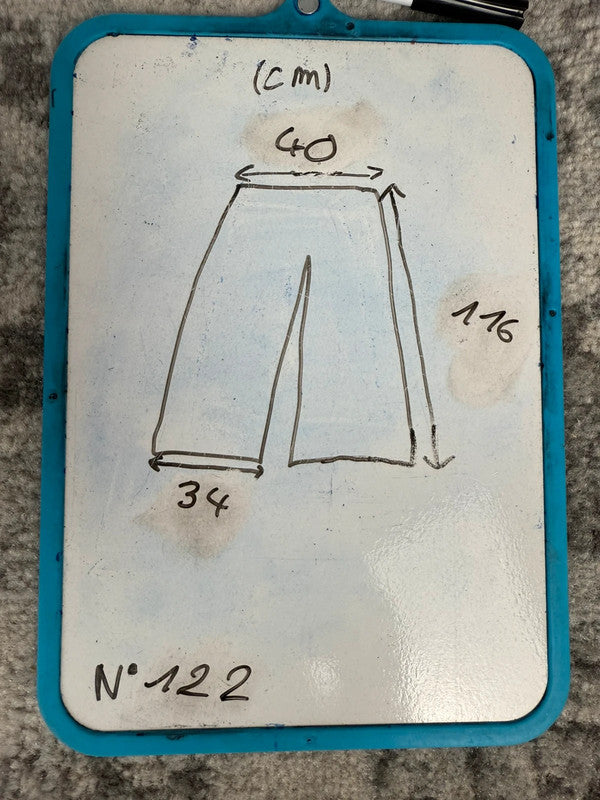 Pantalon baggy jean large skater Japanese balloon streetwear JNCO y2k vintage hip-hop 32US n•122