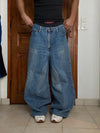 Pantalon baggy jean large skater Japanese balloon streetwear JNCO y2k vintage hip-hop 36US n•123