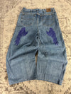 Pantalon baggy jean large skater Japanese balloon streetwear JNCO y2k vintage hip-hop 36US n•123