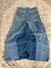 Pantalon baggy jean large skater Japanese balloon streetwear JNCO y2k vintage hip-hop M n•124