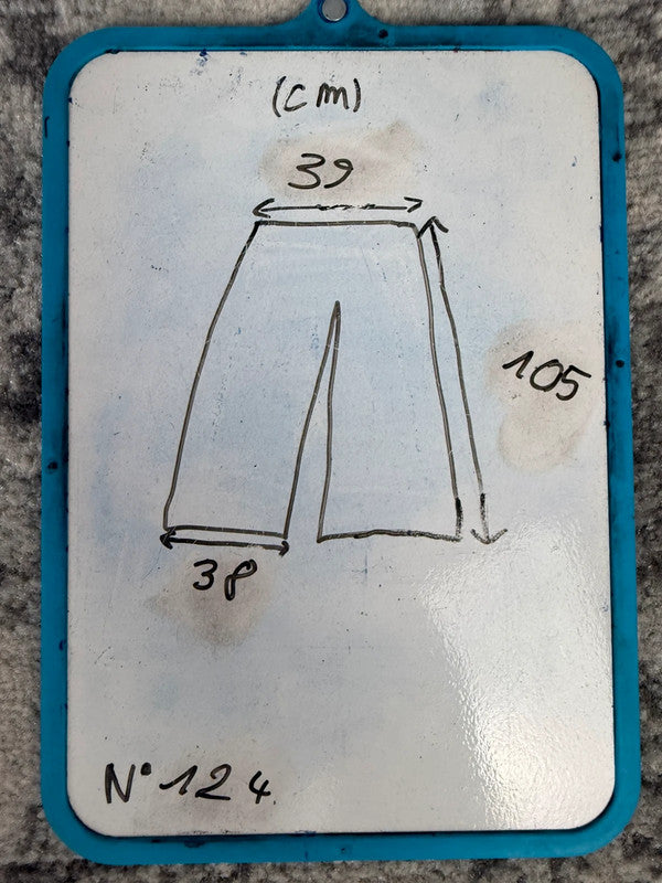 Pantalon baggy jean large skater Japanese balloon streetwear JNCO y2k vintage hip-hop M n•124