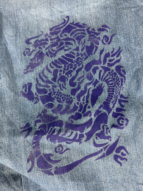 Pantalon baggy jean large skater Japanese balloon streetwear JNCO y2k vintage hip-hop L n•105