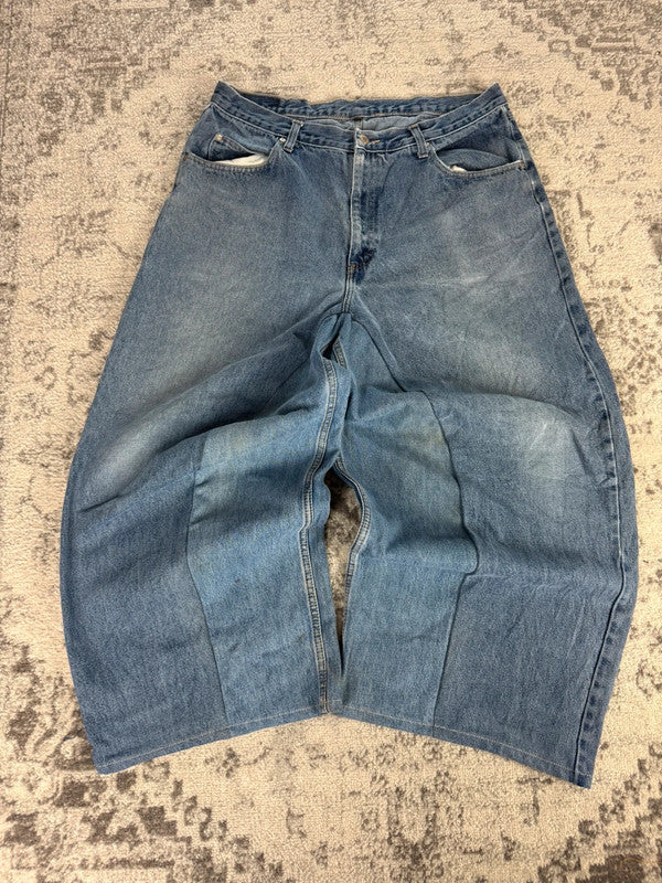 Pantalon baggy jean large skater Japanese balloon streetwear JNCO y2k vintage hip-hop 38US n•128