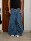 Pantalon baggy jean large skater Japanese balloon streetwear JNCO y2k vintage hip-hop 36US n•130
