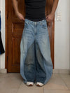 Pantalon baggy jean large skater Japanese balloon streetwear JNCO y2k vintage hip-hop 36US n•134