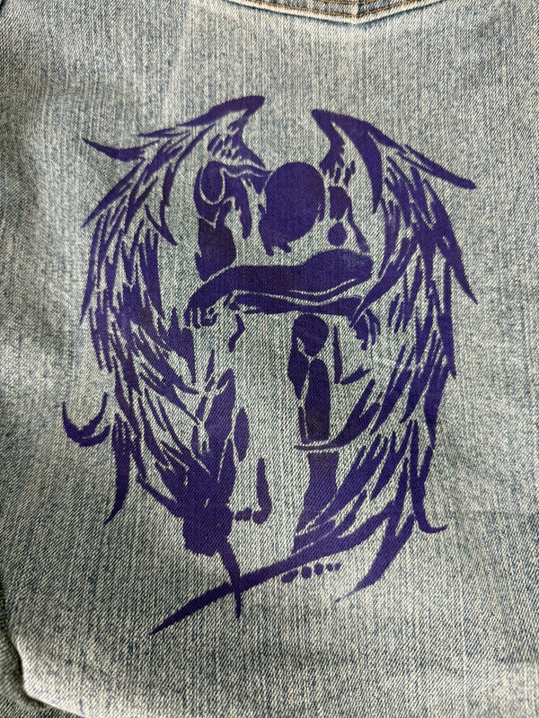 Pantalon baggy jean large skater Japanese balloon streetwear JNCO y2k vintage hip-hop 36US n•135