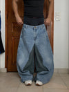 Pantalon baggy jean large skater Japanese balloon streetwear JNCO y2k vintage hip-hop 36US n•135