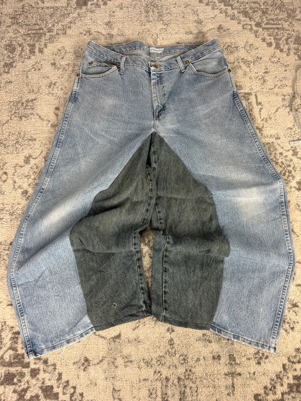 Pantalon baggy jean large skater Japanese balloon streetwear JNCO y2k vintage hip-hop 36US n•135